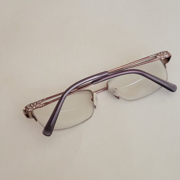 Marchon Eyeglass Frames Tres Jolie 171 601 Blush 54x16x135 Half Rim - Picture 5 of 15